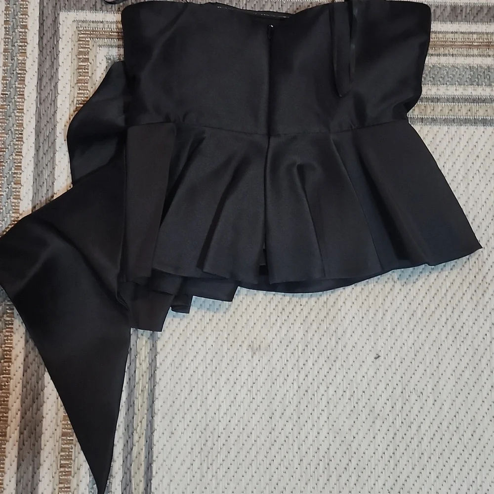 Marchesa Black Strapless Dressy Top